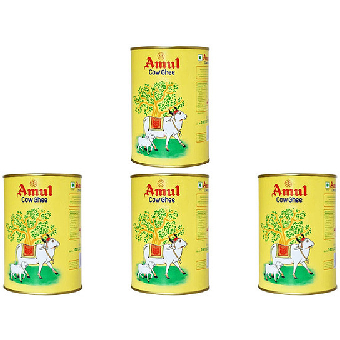 Pack of 4 - Amul Cow Ghee -  1l (905 Gm)