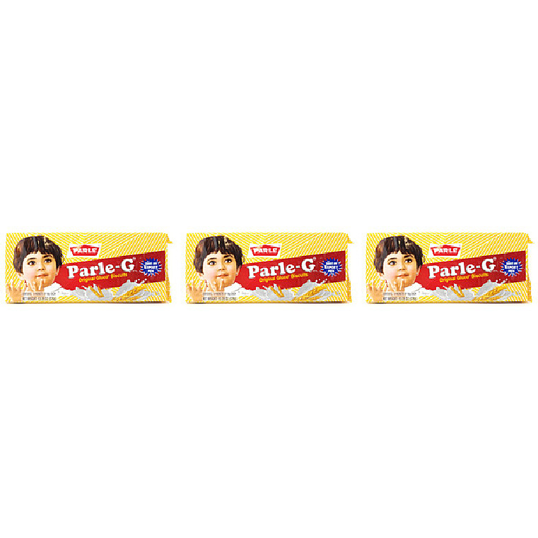 Pack of 3 - Parle G Biscuit - 376 Gm (13 Oz)