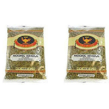 Pack of 2 - Deep Green Moong Dal Whole- 2 Lb (907 Gm)
