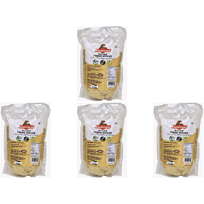 Pack of 4 - Chettinad Pearled Unpolished Proso Millet - 2 Lb (907 Gm) [Fs]