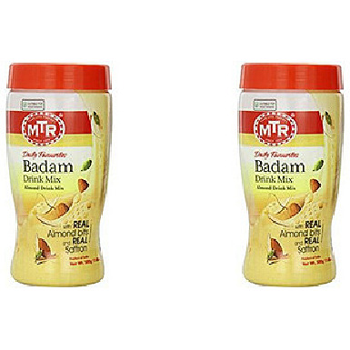 Pack of 2 - Mtr Badam Drink Mix Jar - 500 Gm (1.1 Lb)