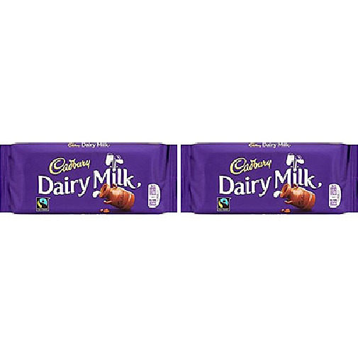 Pack of 2 - Cadbury Dairy Milk Chocolate - 110 Gm (3.8 Oz)