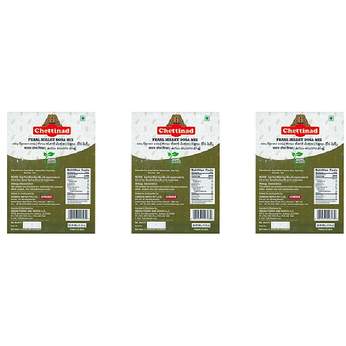 Pack of 3 - Chettinad Pearl Millet Dosa Mix - 500 Gm (1.1 Lb)