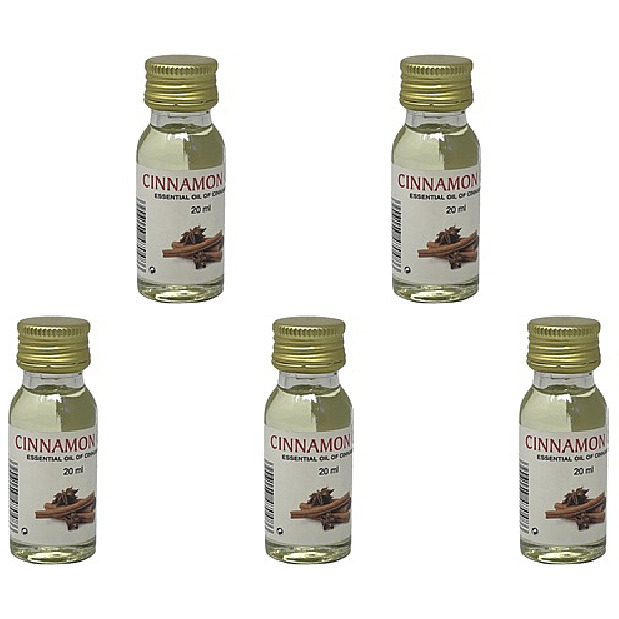 Pack of 5 - Ashwin Cinnamon Essential Oil - 20 Ml (0.67 Fl Oz)