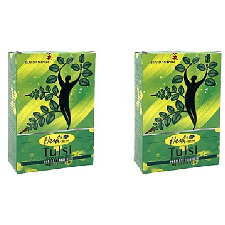 Pack of 2 - Hesh Herbal Tulsi Leaves Powder - 100 Gm (3.5 Oz)