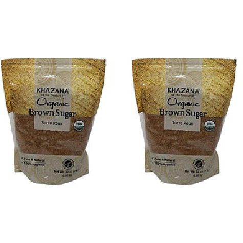 Pack of 2 - Khazana Organic Brown Sugar - 2 Lb (908 Gm)