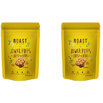 Pack of 2 - Roast Foods Sorghum Jowar Puffs Cheese & Herbs - 70 Gm (2.5 Oz)