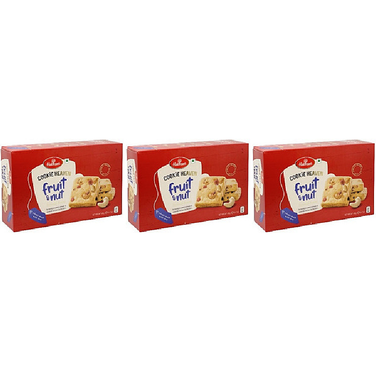 Pack of 3 - Haldiram's Cookie Heaven Fruit & Nut Homestyle Cookies - 400 Gm (14.1 Oz)