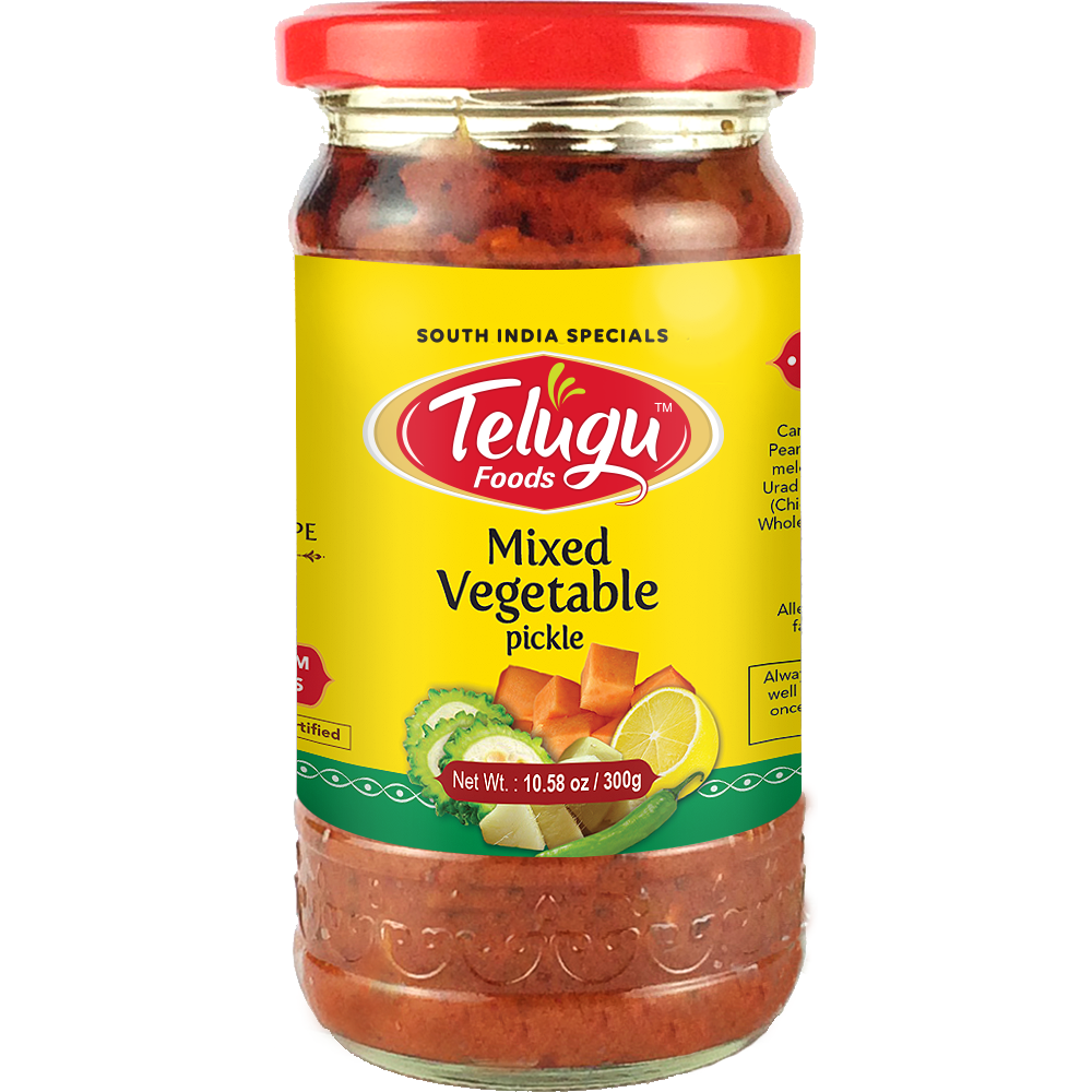 Pack of 3 - Telugu Mixed Vegetable Pickle - 300 Gm (10.58 Oz)