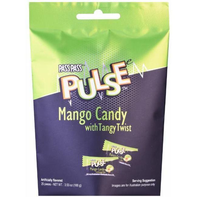 Pack of 2 - Pass Pass Pulse Kacha Aam Mango Candy -  100 Gm (3.5 Oz)