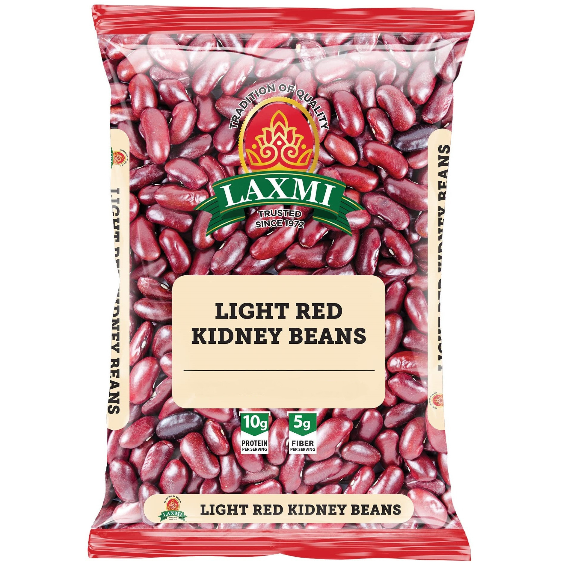 Pack of 3 - Laxmi Rajma Red Kidney Beans Light - 4 Lb (1.81 Kg)