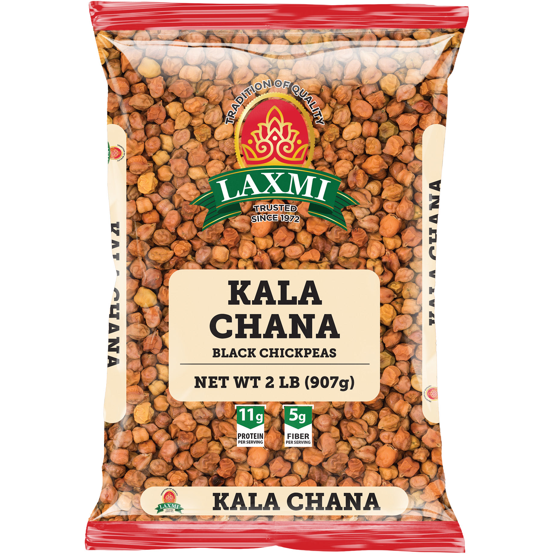 Pack of 2 - Laxmi Kala Chana - 2 Lb (907 Gm)