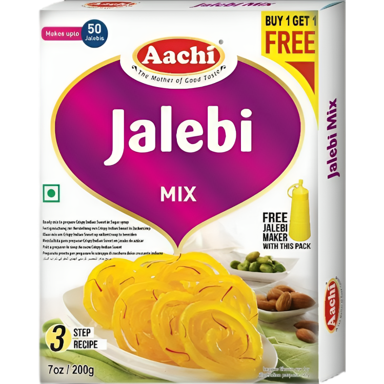 Pack of 5 - Aachi Jalebi Mix With Maker - 180 Gm (6.3 Oz)