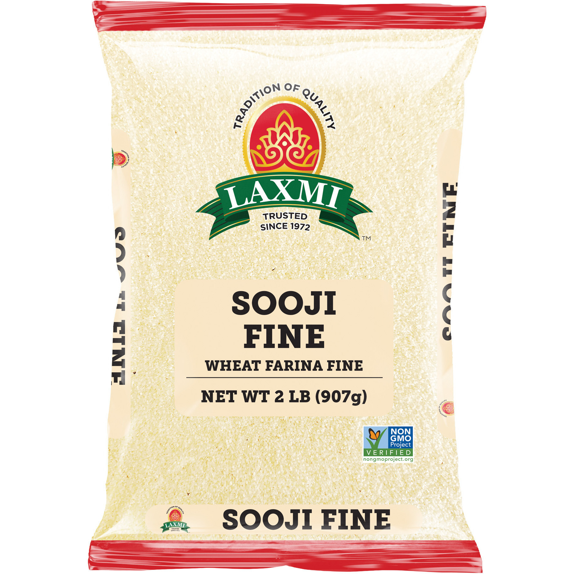 Pack of 2 - Laxmi Sooji Fine - 2 Lb (907 Gm)