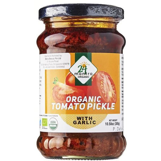 Pack of 2 - 24 Mantra Organic Tomato Pickle With Garlic - 300 Gm (10.58 Oz)