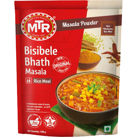 Pack of 5 - Mtr Bisibele Bhath Masala Mix - 100 Gm (3.53 Oz)