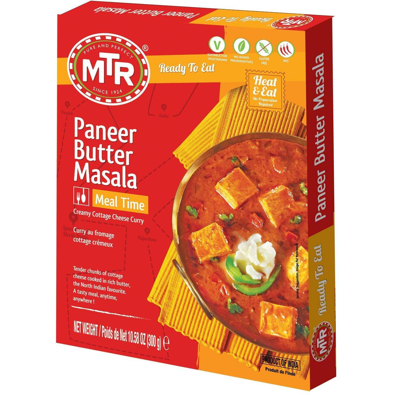 Pack of 2 - Mtr Ready To Eat Paneer Butter Masala - 300 Gm (10.5 Oz)