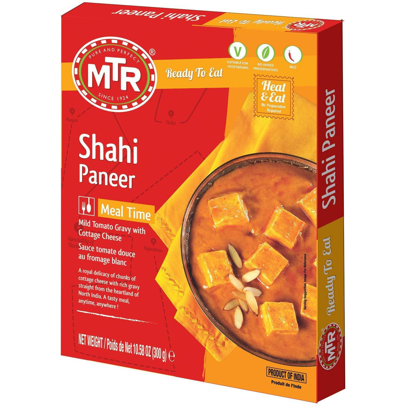 Pack of 2 - Mtr Ready To Eat Shahi Paneer - 300 Gm (10.58 Oz)