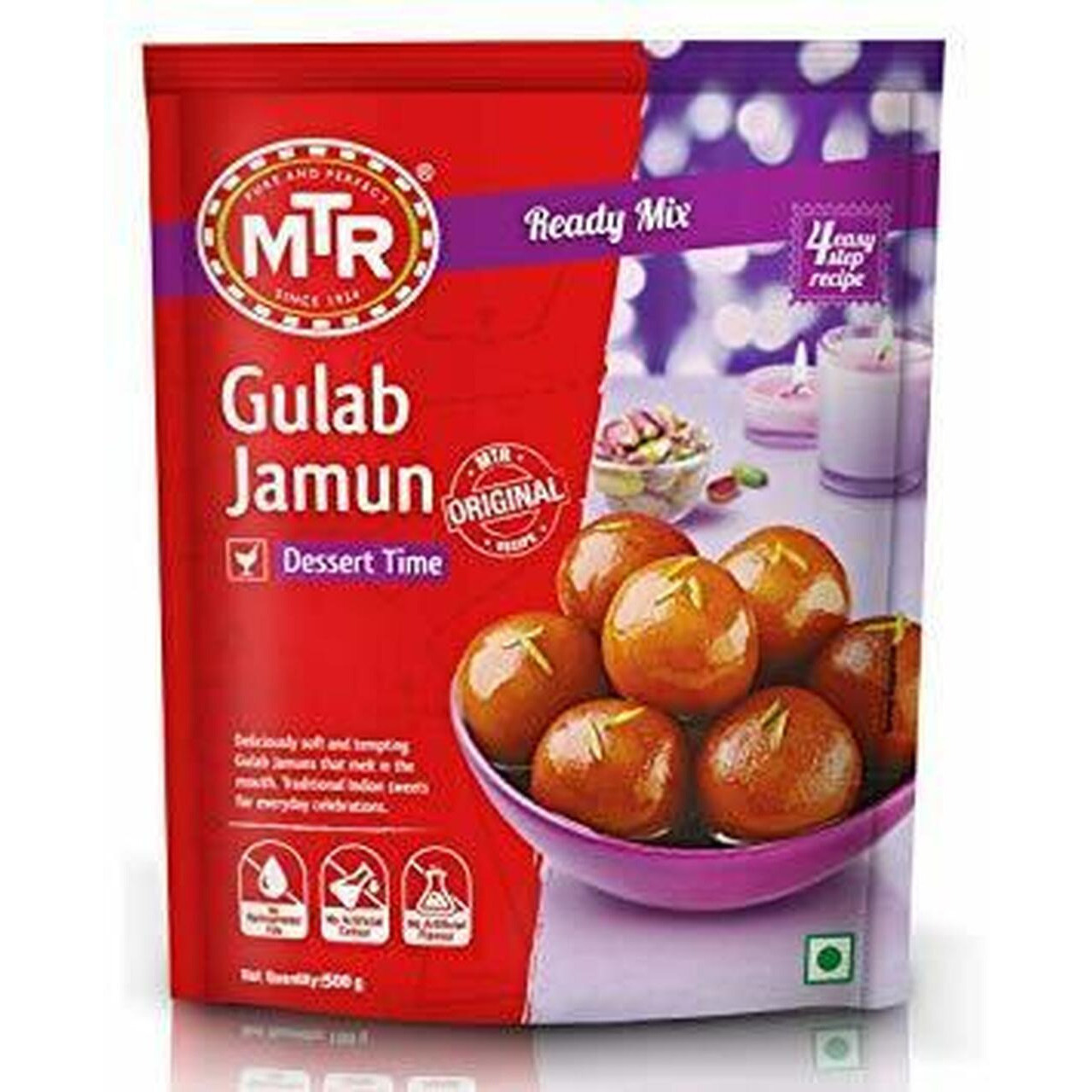 Pack of 4 - Mtr Sweet Mix Gulab Jamun -  500 Gm (17 Oz)