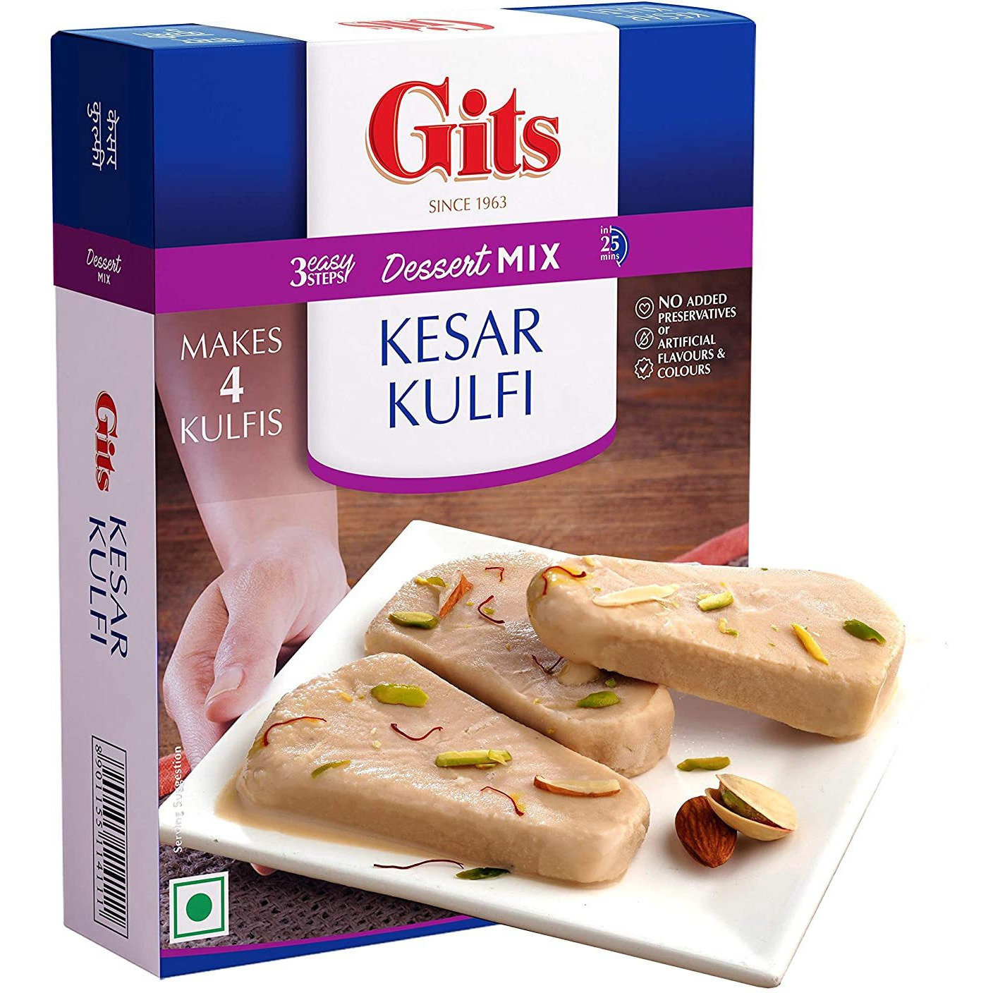Pack of 3 - Gits Kesar Kulfi Mix - 100 Gm (3.5 Oz) [Fs]