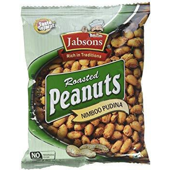 Pack of 2 - Jabsons Roasted Peanuts Nimboo Pudina - 140 Gm (4.94 Oz)