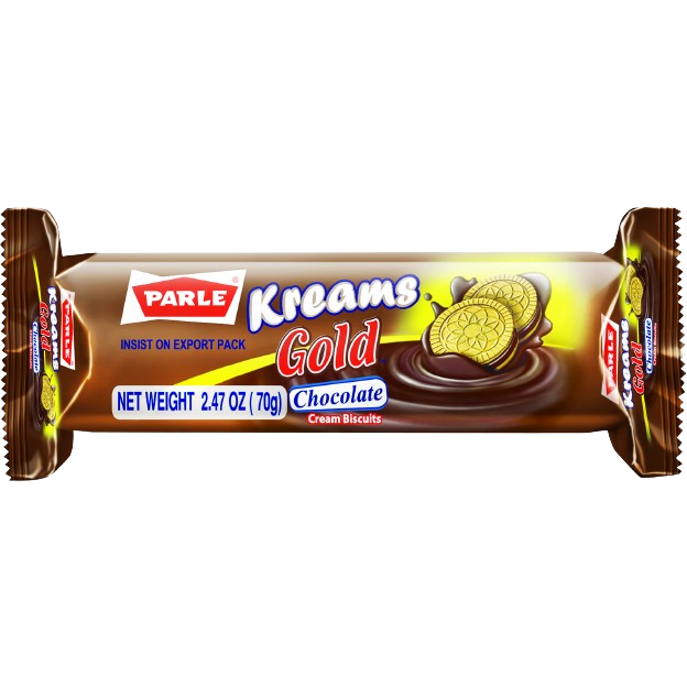 Pack of 4 - Parle Kreams Gold Chocolate - 66.72 Gm (2.35 Oz)