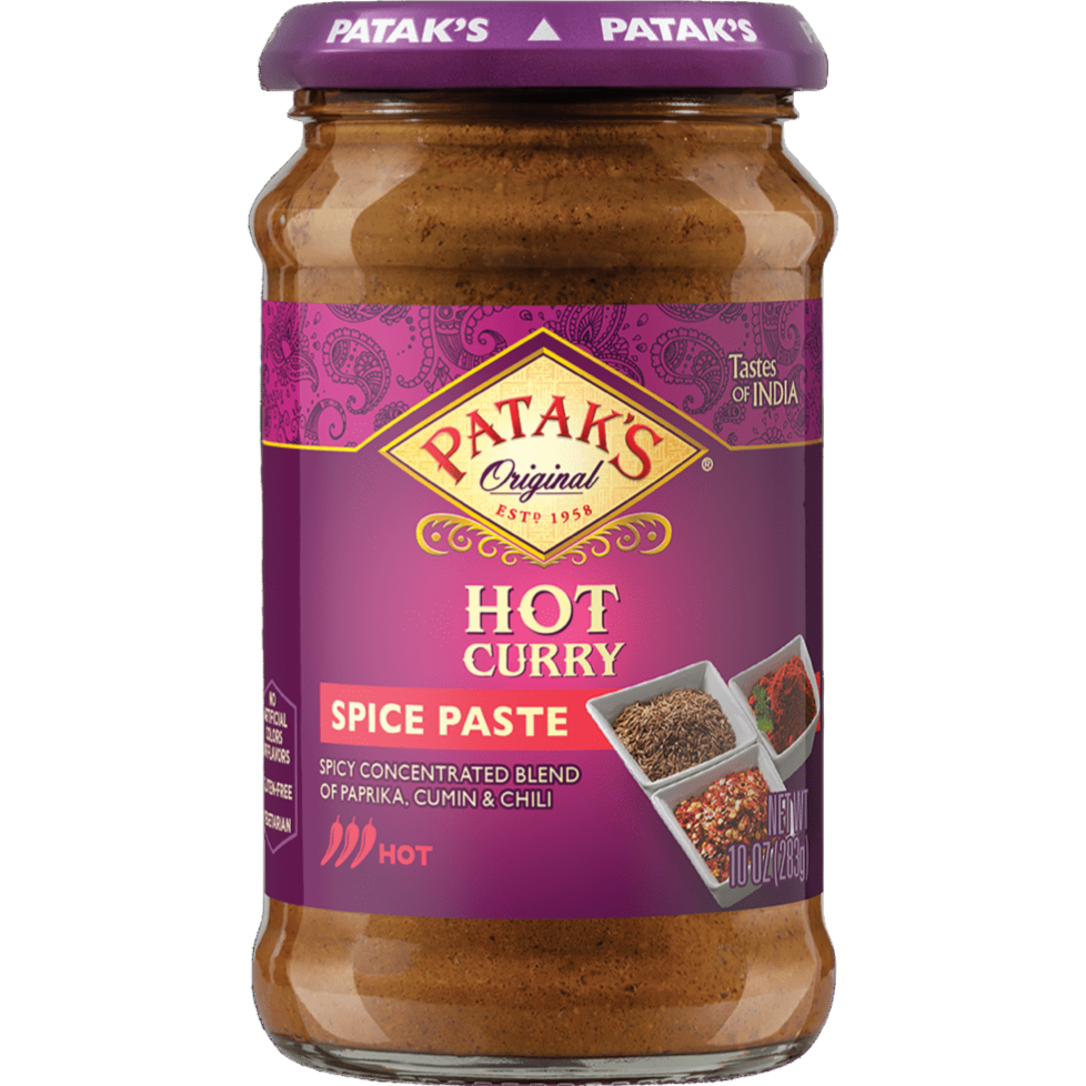 Pack of 2 - Patak's Hot Curry Spice Paste - 10 Oz (283 Gm)