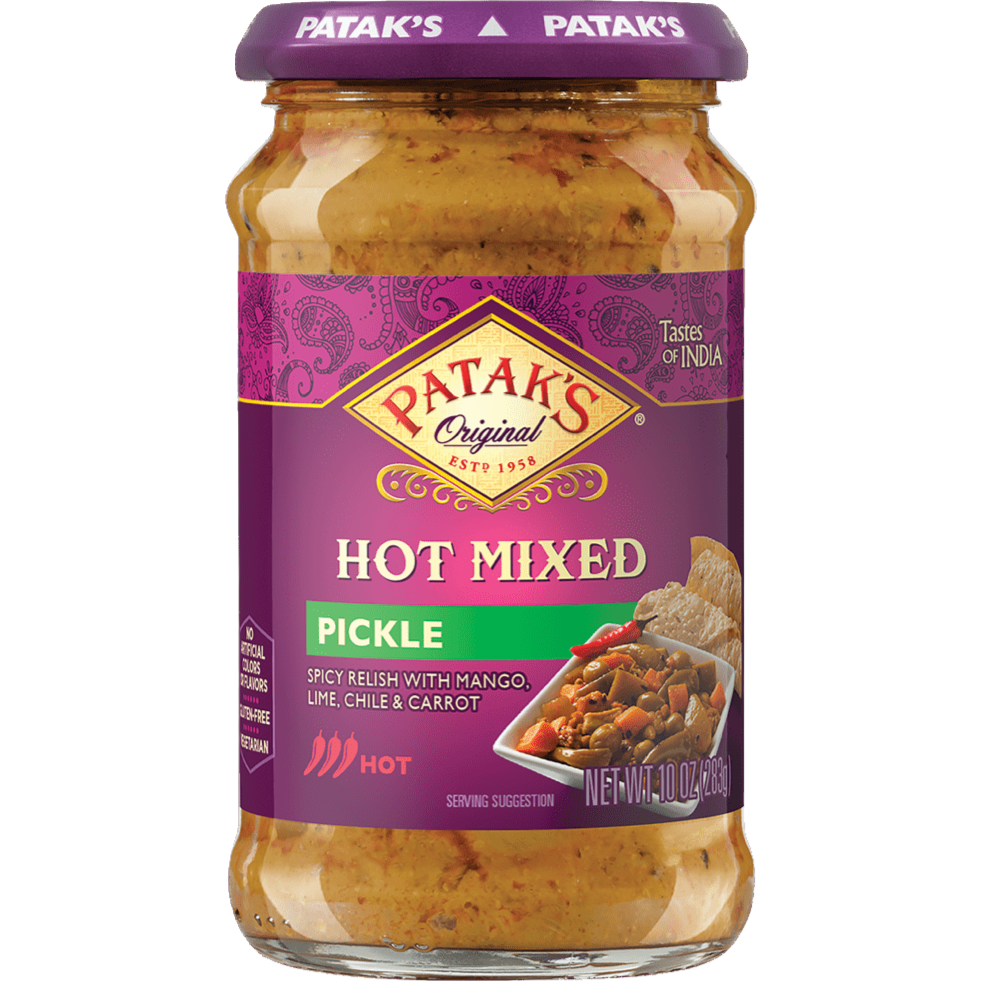 Pack of 2 - Patak's Hot Mixed Pickle - 10 Oz (283 Gm)