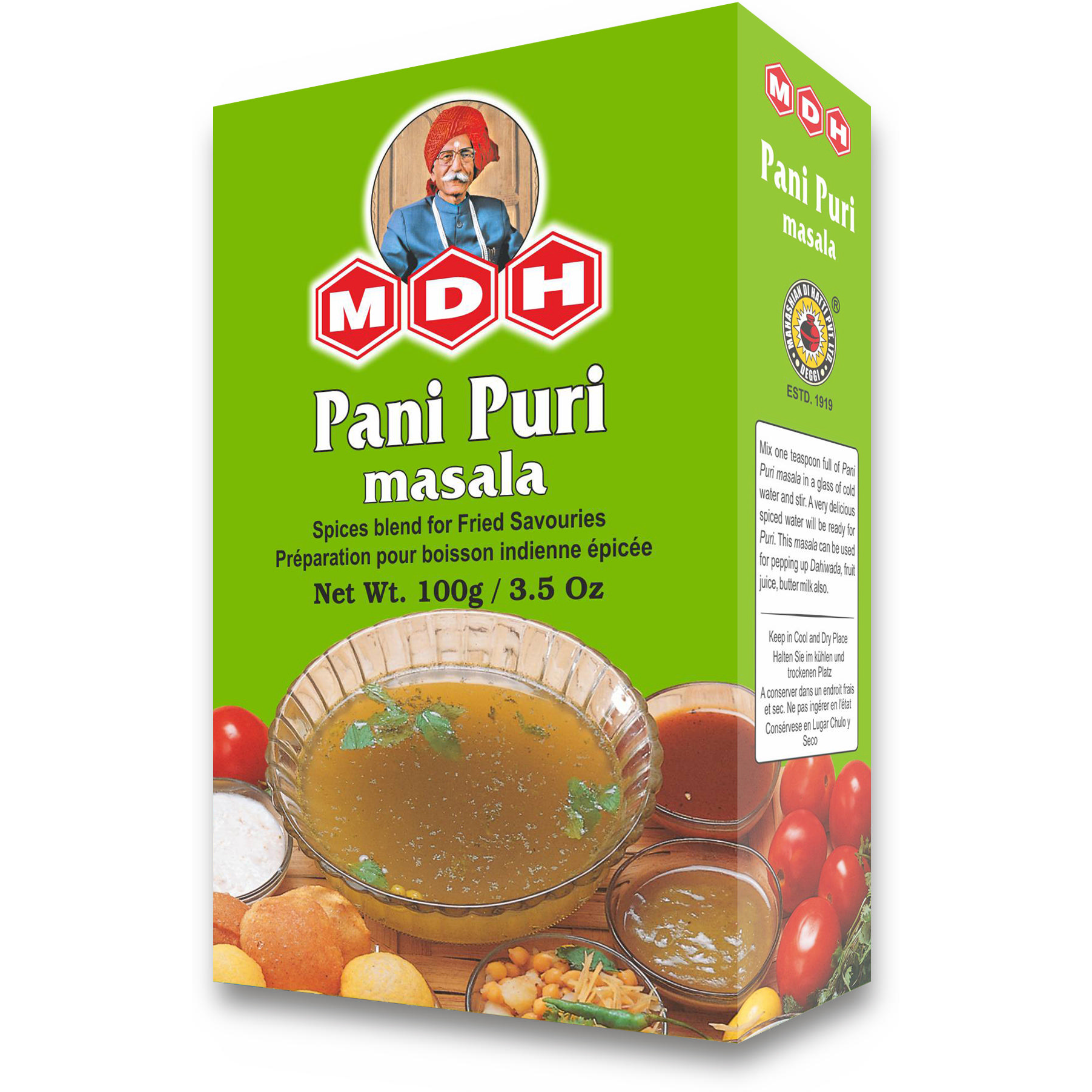 Pack of 4 - Mdh Pani Puri Masala - 100 Gm (3.5 Oz)