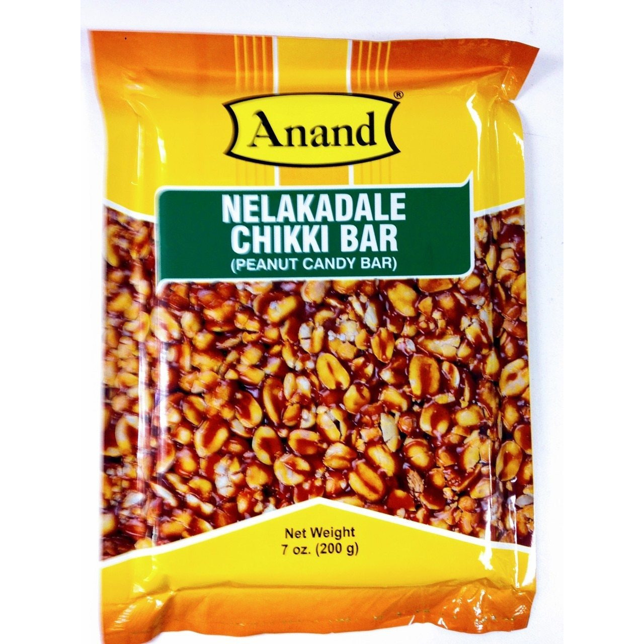 Pack of 2 - Anand Nelakadle Chikki Bar - Peanut Candy Bar - 7 Oz (200 Gm)