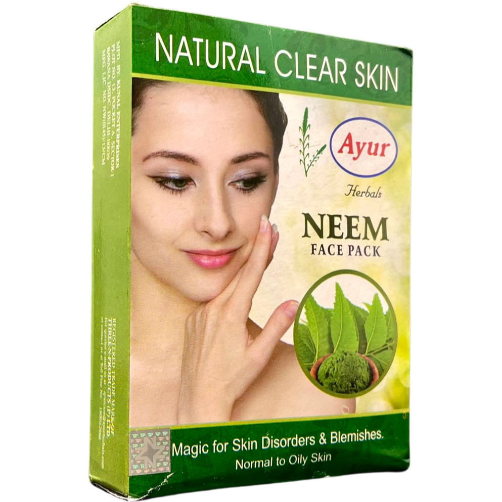 Pack of 2 - Ayur Herbals Neem Face Pack - 100 Gm (3.5 Oz) [50% Off]