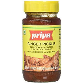 Pack of 5 - Priya Ginger Pickle Without Garlic - 300 Gm (10.6 Oz)