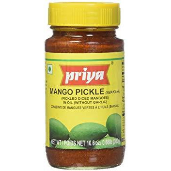 Pack of 3 - Priya Mango Pickle Without Garlic - 300 Gm (10.58 Oz)