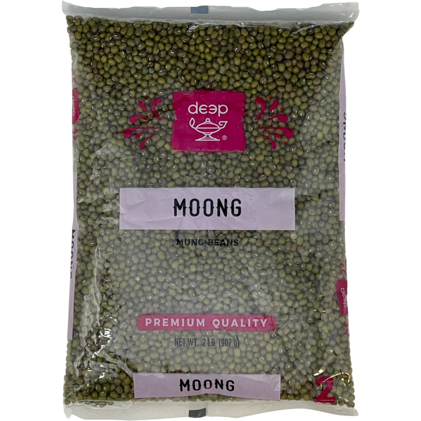 Pack of 5 - Deep Green Moong Dal Whole- 2 Lb (907 Gm)