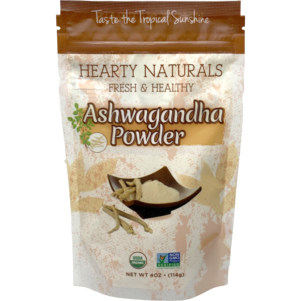 Pack of 3 - Hearty Naturals Ashwangandha Powder - 4 Oz (113 Gm)