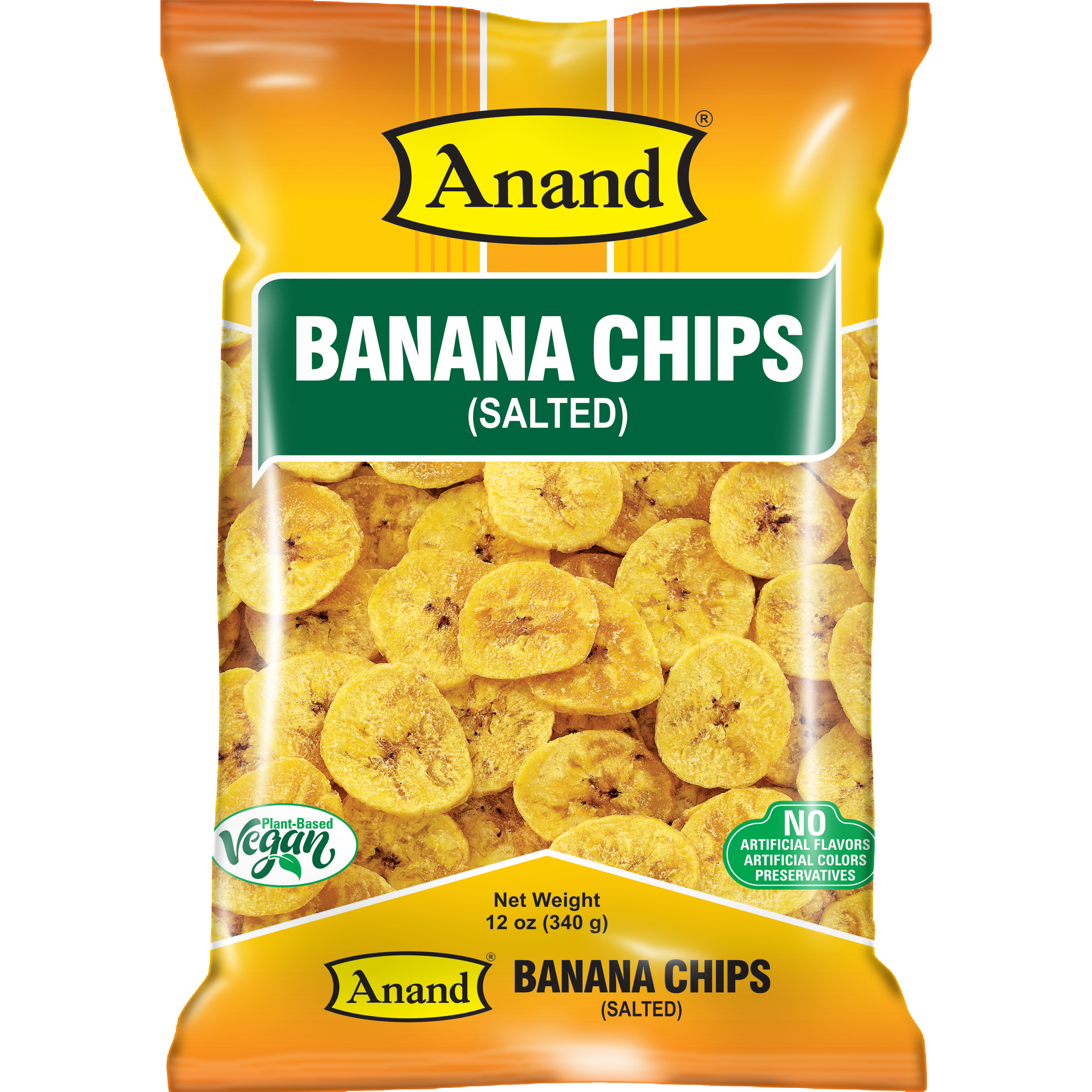 Pack of 3 - Anand Banana Chips Salted - 12 Oz (340 Gm)