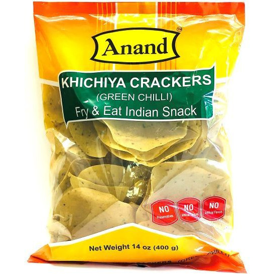 Pack of 3 - Anand Khichiya Crackers Green Chilli - 400 Gm (14 Oz)