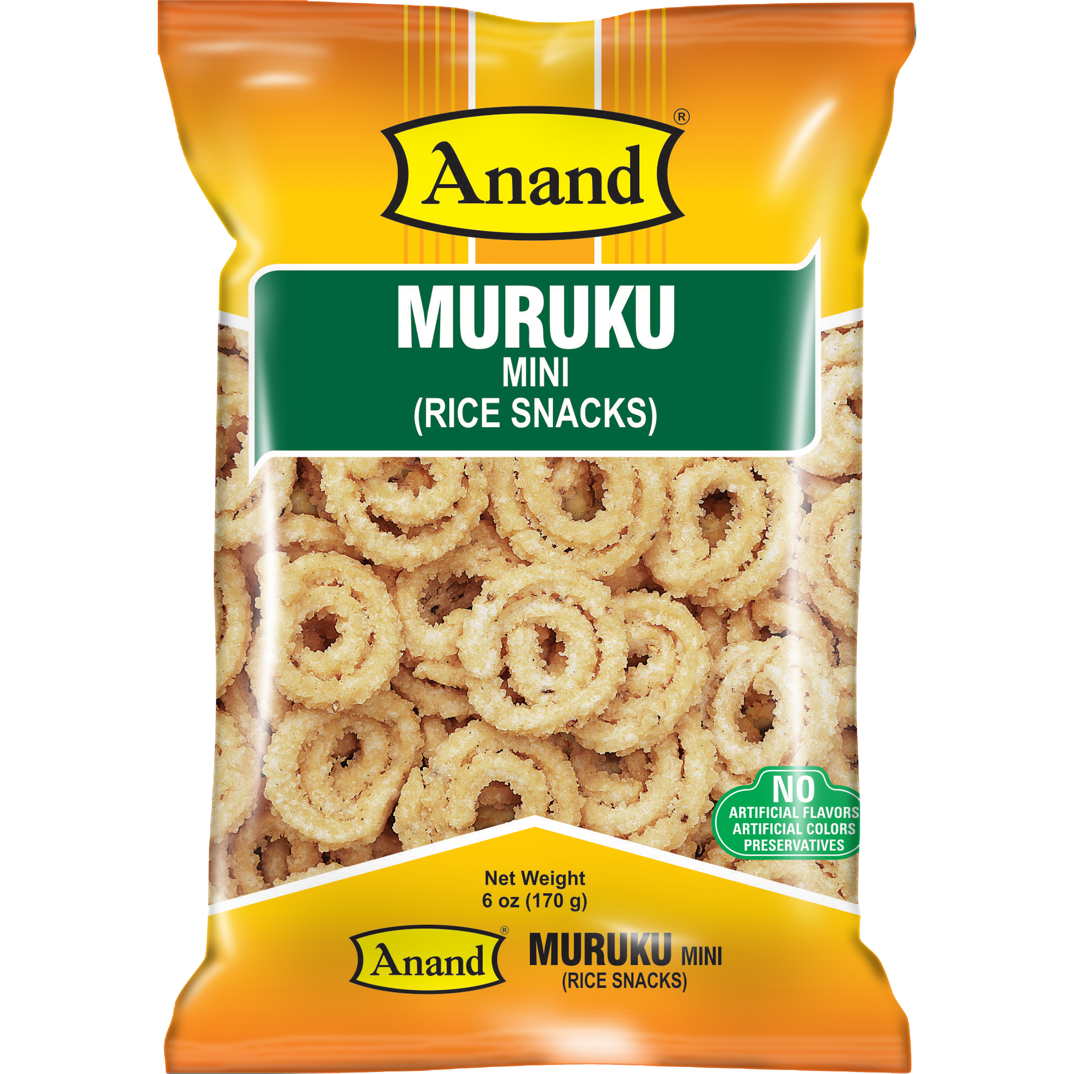 Pack of 5 - Anand Muruku Mini Rice Snacks - 170 Gm (6 Oz)
