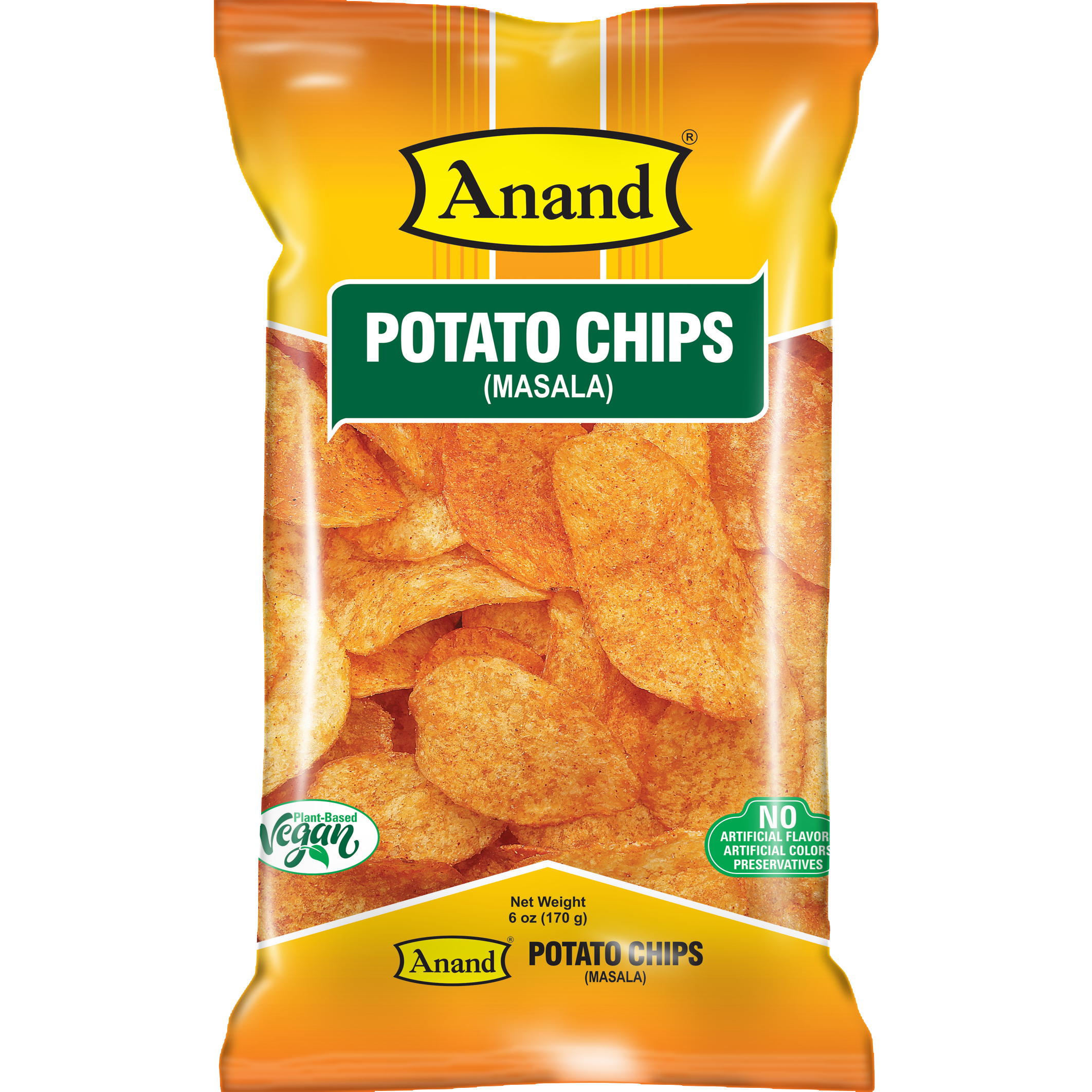 Pack of 2 - Anand Potato Chips Masala - 7.04 Oz (200 Gm)
