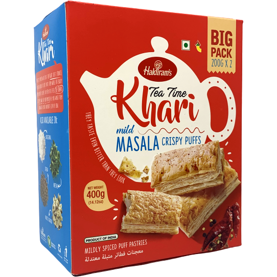 Pack of 2 - Haldiram's Tea Time Khari Mild Masala - 400 Gm (14.1 Oz)