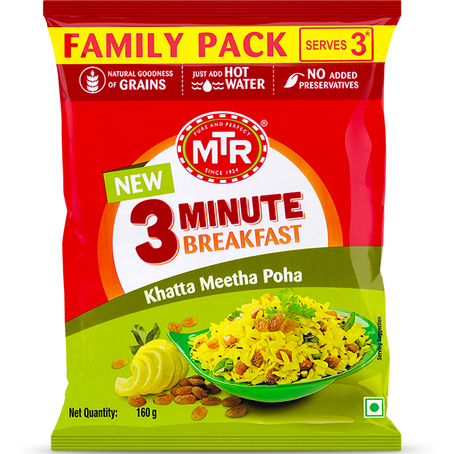 Pack of 2 - Mtr 3 Minute Khatta Meetha Poha - 160 Gm (5.6 Oz)