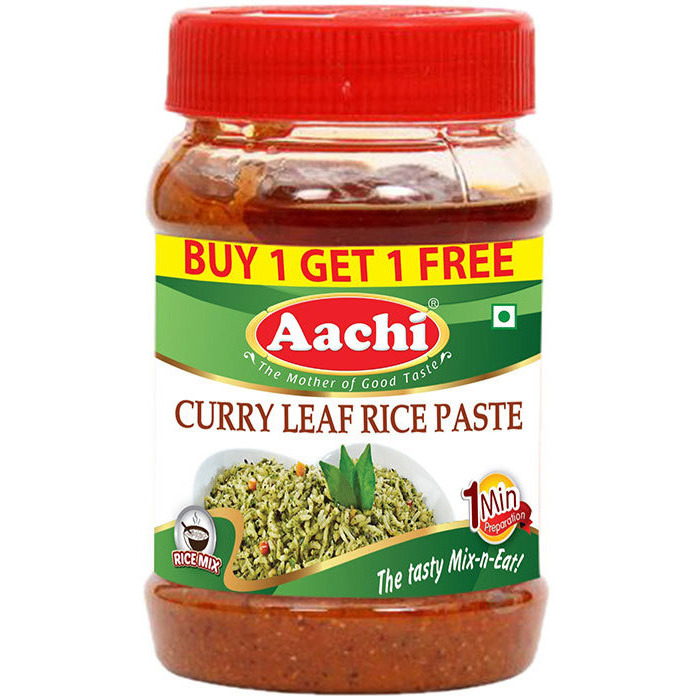 Pack of 2 - Aachi Curry Leaf Rice Paste - 200 Gm (7 Oz) [Buy 1 Get 1 Free]