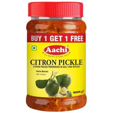 Pack of 2 - Aachi Citron Pickle - 200 Gm (7 Oz) [Buy 1 Get 1 Free]