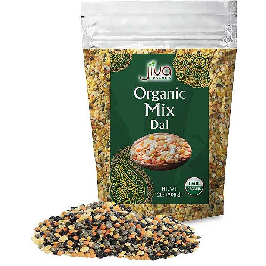 Pack of 3 - Jiva Organics Organic Mix Dal - 2 Lb (908 Gm)