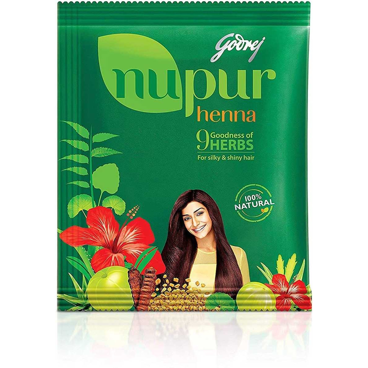 Pack of 2 - Godrej Nupur Henna 9 Herbs - 400 Gm (14 Oz)