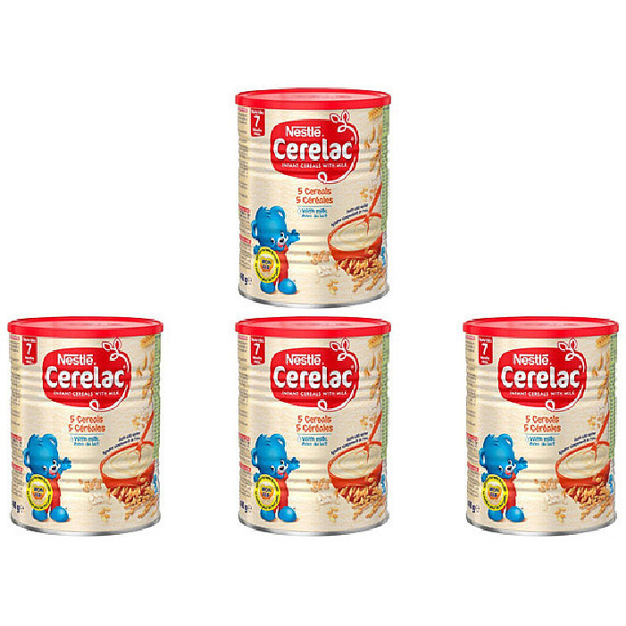 Pack of 4 - Nestle Cerelac 5 Cereals With Milk - 400 Gm (14 Oz)