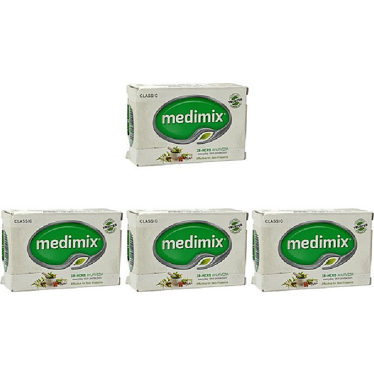 Pack of 4 - Medimix 18 Herb Ayurveda Soap - 125 Gm (4.4 Oz)