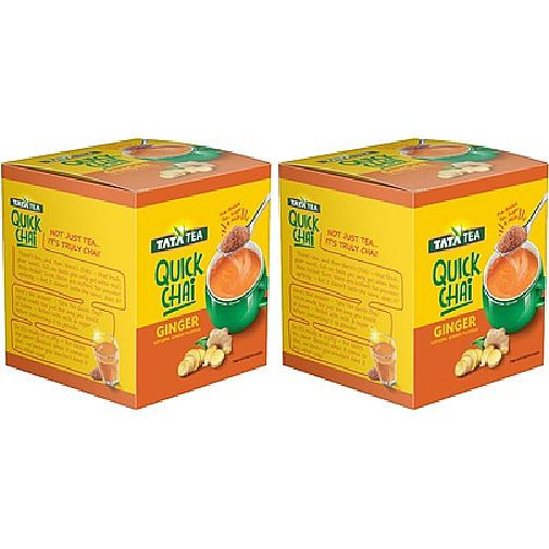 Pack of 2 - Tata Tea Instant Quick Chai Ginger 10 Sachets - 220 Gm (7.76 Oz)