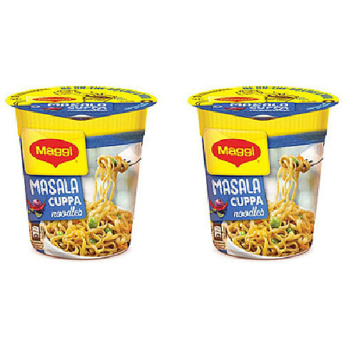 Pack of 2 - Maggi Masala Cuppa Noodles- 70.5 Gms (2.46 Oz) [Fs]