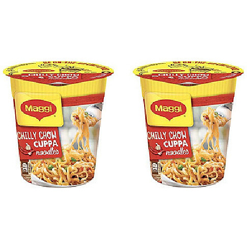 Pack of 2 - Maggi Chilly Chow Cuppa Noodles - 70 Gm (2.45 Oz)